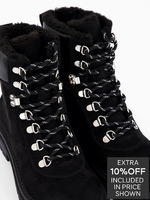 The Very Collection Lace Up Hiker Boot - Black  - Изображение 2